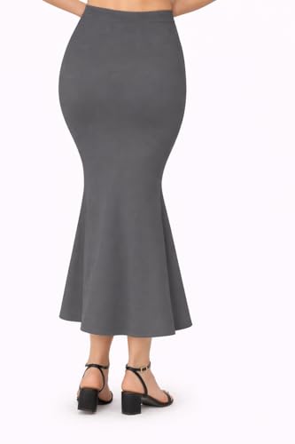 Image of Women's Seamless Cotton-Blend Saree Shapewear Petticoat - High-Waist Underskirt (S-XXL) - Fish-Cut, Breathable & Stretchable for Daily, Party