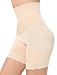 補正ショーツ お腹引き締め ガードルショーツ ヒップアップハイウエスト 三分丈 夏用, ベージュ, L