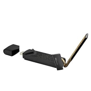 ASUS USB-AX56 Adattatore Wireless USB (Senza Base), Doppia Banda per Una Maggiore Compatibilità con I Tuoi Dispositivi, Connessione Veloce Grazie al WiFi 6, Non necessità di Installazione, Nero