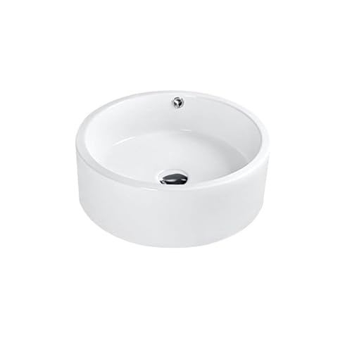 KOHUS Lavabo de Baño Lavabo de cerámica sobre encimera, Lavabo de baño for el hogar, Lavabo de cerámica, Lavabo artístico con encimera Ovalada Lavabo de Tocador para Encimera de Baño