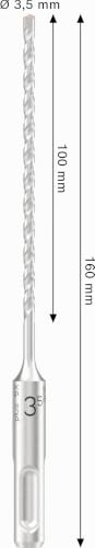 Bosch 1x PRO SDS plus-5X Hammerbohrer, 3,5×100×160 mm – Ansicht 3