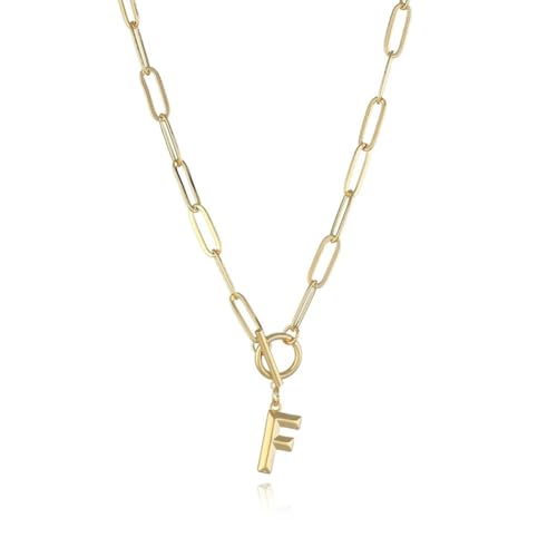 Collier long initial pour femmes - Idée cadeau avec fermoir à bascule - 2