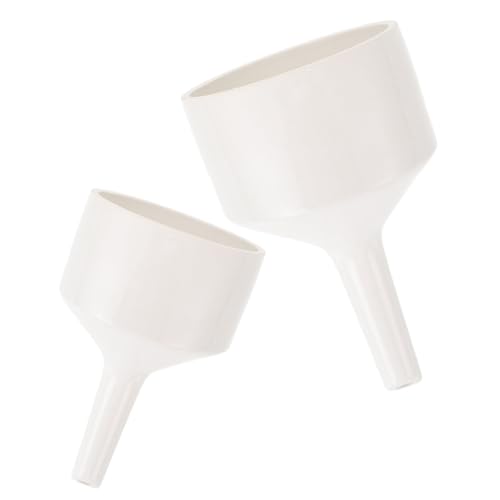 CHILDWEET 2pcs Ceramic Funnel Funnels Instruments Buchner Filter Funnel Laboratory Funnel Ceramic Laboratory Filter Funnel Buchner Funnel Tool Labs Funnel Filtering Funnel White Ceramics