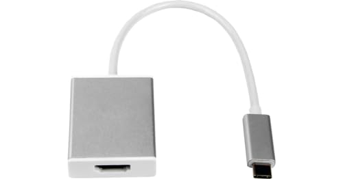 Adaptador USB-C a HDMI 2.0 LMP plata para solucionar la falta de puertos de vídeo en tu portátil