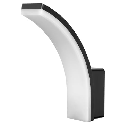 Miratic LED Außenleuchte Led Strahler Außen IK10 Modern Wandleuchte Aussen 2000lm IP65 4000K 20 W (Schwarz)