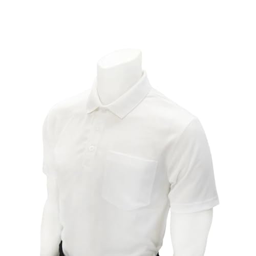 Smitty VBS-487 White Mesh Shirt with Chest Pocket Volleyball Referee Official Shirt (XL)