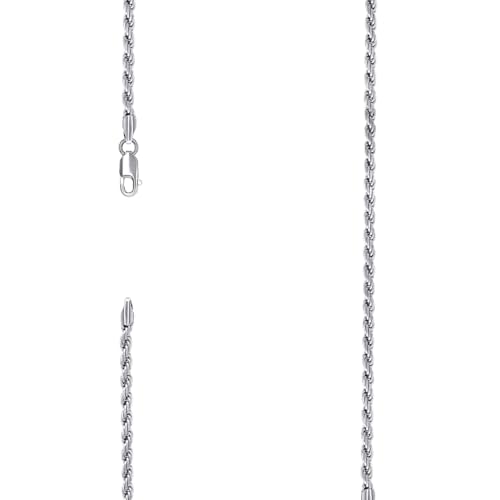 Chaîne torsadée en argent 925 rhodié éclat durable maille corde d'exception