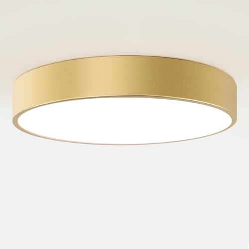 DOTCN Large Gold Flush Mount Ceiling Light, 18 Inch Oversized