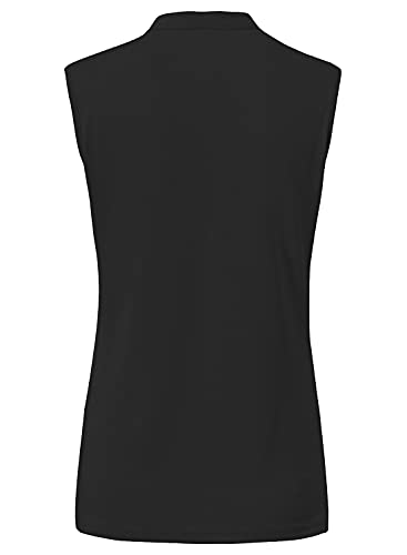 BGOWATU Women's Golf Polo T-Shirts Sleeveless V Neck Collarless Tennis Shirts UV Protection Quick Dry Lightweight3