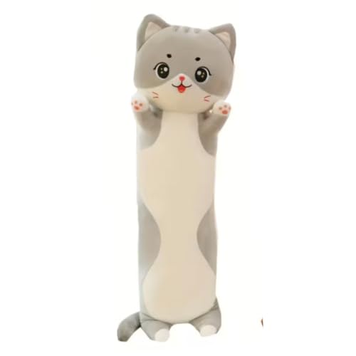 Image of Charming Long Cat Plush Cushion Soft Toy Pillow for Kids Adults Home Decoration