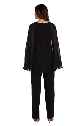 R&M Richards Formal Jumpsuit W/Rhinestone Neckline and a Capelet Tunic3