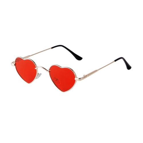 Lunettes de soleil coeur rouge doré pour sublimer votre style