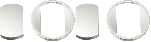 Legrand 068301 Enjoliveur Large Céliane pour Interrupteur, Va-et-vient ou Poussoir Soft, Finition Titane, Gris (Lot de 2)