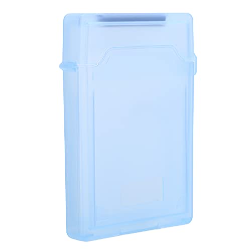 2.5in Hard Disk Drive Protection Box, HDD SSD Transparent Protective Box Storage Case, Portable External Hard Drive Case, Anti-Static Shockproof Protection Storage Case for HDD/SSD (Blue)
