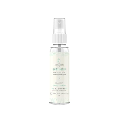 Skin Shield Mosquito Repellent & Hydrating Spray for People and Kids Citronella & Lemongrass DEET-Free Natural Bug Spray for Body 100ml