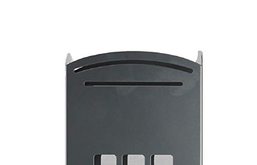 DRW 991029 Schirmständer für Kabine, silberfarben, Metall, 15,5 x 15,5 x 49 cm