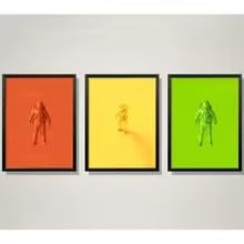 Art mural salon solution pour murs vides affiche astronaute avec cadre 3x