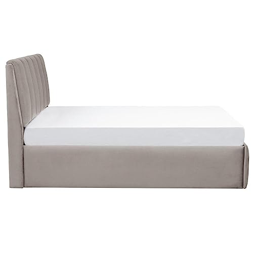 Image of Wakefit Bed | Queen (78 X 60) Solid Wood Bed, Upholstered, with Storage, 3 Year Warranty | - Antho - Velvet Tuscan Tan