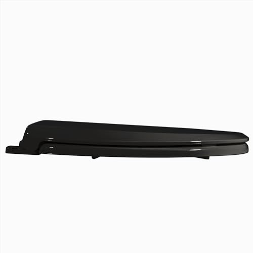 Toilet Seat, Elongated Toilet Seat with Toddler Seat Built in, Potty Training Toilet Seat Elongated Fits Both Adult and Child, with Slow Close and Magnets- Elongated Black