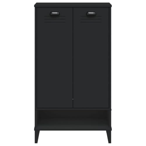 Zapatero de madera con 2 puertas y compartimento moderno para pasillo estrecho 7