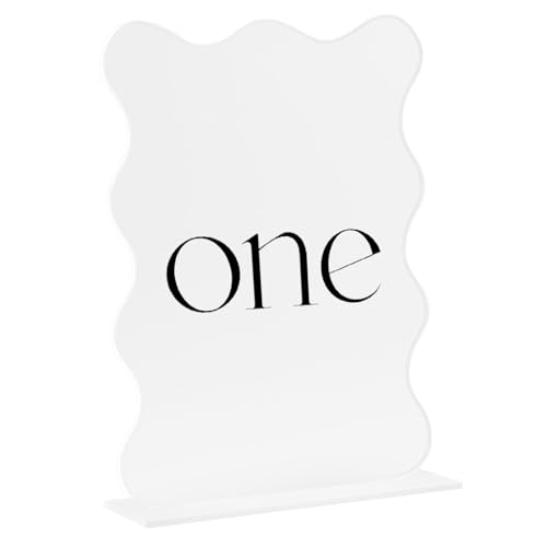 Frosted Acrylic Wave Sign with Stand-10 Pack 5x7 Inch Wavy Shape ...