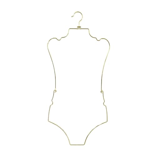 Folding Metal Wire Swimsuit Lingerie Hanger Display Rack with Swivel Hook for Home and Commercial Use Accessories Body Shape, Golden