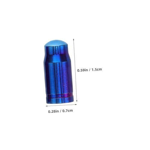 Mikinona 2 piezas tapas de válvula para bicicleta estilo francés aleación de titanio tapa ligera para neumáticos ajuste seguro accesorio reemplazo para ciclismo de montaña y carretera miniatura 2