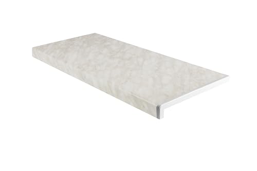 Dekofasada Fensterbank Innen aus PVC 15 x 110 cm Fensterbrett mit Abschlusskappen für den Innenbereich Innenfensterbank Kunststoff für verschiedene Fenster mit Seitenabschlüsse, Marmor Dekofasada Fensterbank Innen aus PVC 15 x 110 cm Fensterbrett mit Abschlusskappen für den Innenbereich Innenfensterbank Kunststoff für verschiedene Fenster mit Seitenabschlüsse, Marmor