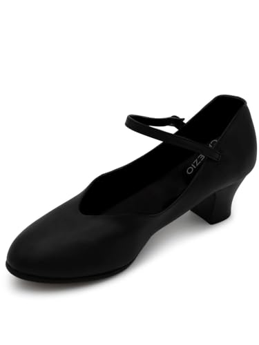 Capezio Women's Jr. Footlight Character Shoe,Black,7 W US2
