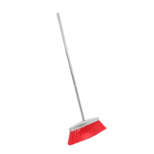 Beavorty Home Cleaning Broom Set Heavy Duty Stainless Steel Pp Material Wide Angle Broom Dustpan Long Handle Sweep Brush