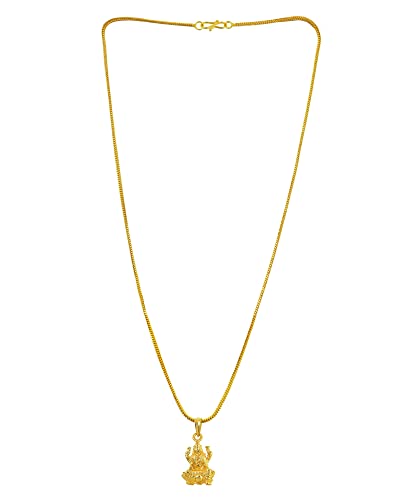 Image of Handicraft Kottage One Gram 22K Gold Plated Chain With Pendant Traditional Pendant Chain For Women And Girls Fashion Jewelley For Wedding, Party & Daily Wear
