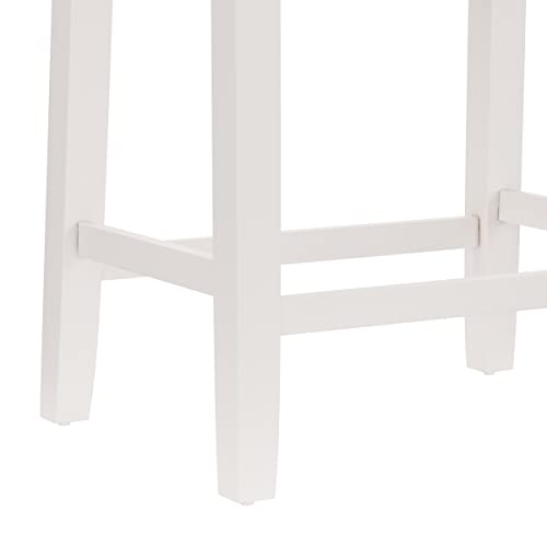 Hillsdale Furniture Fiddler Backless Counter Height Saddle Stool, White #TOP5
