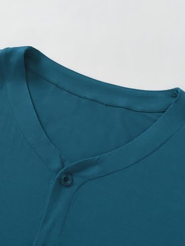 Image of Latuza Men's Viscose Pajama Top Button Up Sleep Shirt