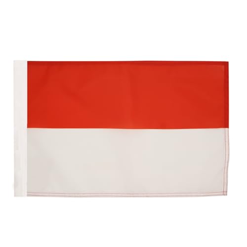 AZ FLAG - Drapeau Monaco - 45x30 cm - Pavillon Monégasque 100% Polyester Avec Fourreau Pour Hampe - 20g