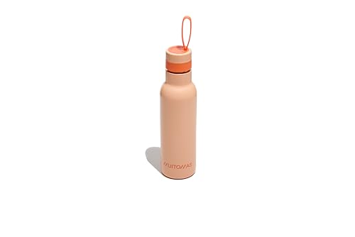 Muitomas, Borraccia Termica 500ml, Borraccia Termica Leggera e Portatile in Acciaio, Borraccia Termica Design Elegante con Chiusura Ermetica, Colore Peach Fuzzy - 2