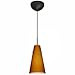 Besa Lighting 5.735"" W Cierro Amber Matte Mini Pendant Light 1JC-412480-BR