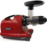 J8006 Nutrition Center Quiet Dual-Stage Slow Speed Masticating Juicer Creates Continuous Fresh Healthy Fruit and Vegetable Juice at 80 Revolutions per Minute High Juice Yield, 150-Watt, Red