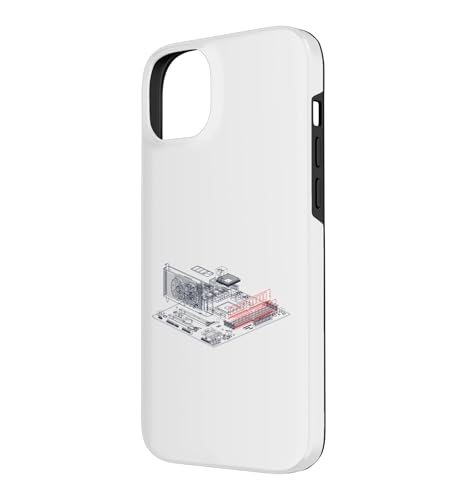 Image of RAM Card Wireframe Computer Motherboard IT Tech Geek Nerd Case for iPhone 14 Plus