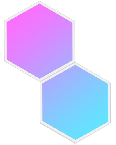 Paneles de luz modulares Glide Hexa: pack de expansión de 2 paneles LED de pared 2