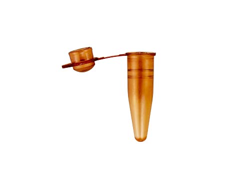 Caplugs Evergreen 214-3468-N80 PCT Series Single PCR Tubes, 0.2 mL, Polypropylene Co-Polymer, Positive Seals, Memory Hinges for One-Handed Capping Operations, Amber (Pack of 200)