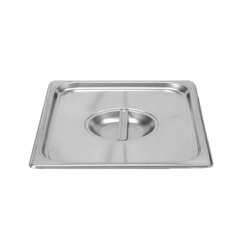FSE STPA5120C Steam Table Pan Cover, 1/2 Size, Solid with Handle, Reinforced Corners, 24 Gauge, Stainless Steel, NSF (Made in China)