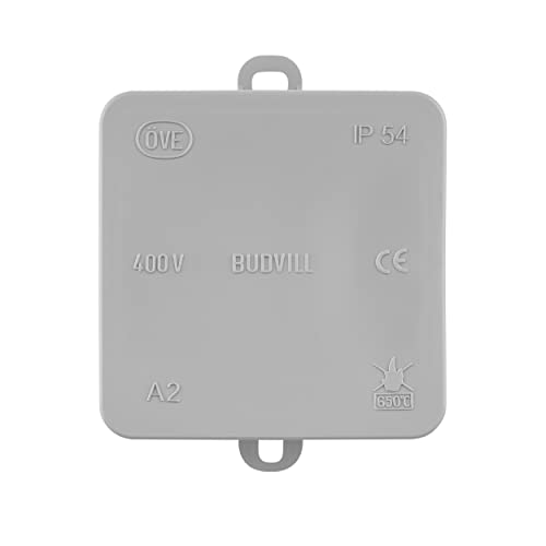 REV Verteilerkasten, 7-fach Abzweigkasten-Verteilerdose 75x75x40mm, IP54, 10 Stück, grau