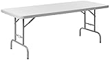 Office Star Resin Multipurpose Rectangle Table, 6-Feet Long, Height Adjustable
