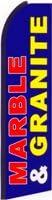 MARBLE & GRANITE (Blue) Feather Banner Flag (11.5 x 3 Feet)