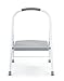Rubbermaid 1-Step Steel Ladder, Folding Step Stool with Hand Grip and Traction Molded Steps, White, Tested to ANSI US Safety Standards, No Assembly Required