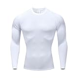 Blaward Workout Compression Shirts Men Long Sleeve Rash Guard Athletic Baselayer Undershirt Gear Tshirt for Sports Running