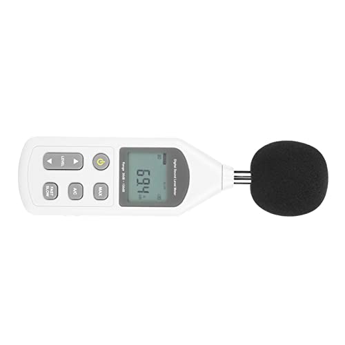 Sonomètre numérique portable avec écran LCD et boule éponge anti-vent