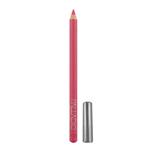 Palladio Lip Liner Pencil, Wooden, Firm Yet Smooth, Contour And Line With Ease, Perfectly Outlined Lips, Comfortable, Hydrating, Moisturizing, Rich Pigmented Color, Long Lasting, Tickle Me Pink #TOP4