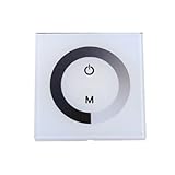 Panel de control de cristal: regulador LED de gama alta con panel táctil de cristal, suave al tacto y fácil de limpiar. Cuerpo regulador rectangular clásico; interruptor de pared decorativo perfecto.