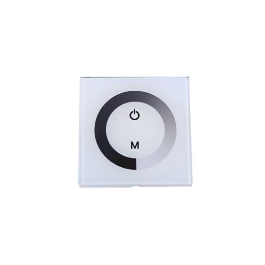 HelloCreate Interruptor de luz táctil, interruptor de atenuación único para luces LED, controlador de interruptor de pared de atenuador de panel táctil para tira de luz LED DC 12V-24V - blanco